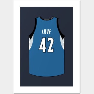 Kevin Love Minnesota Jersey Qiangy Posters and Art